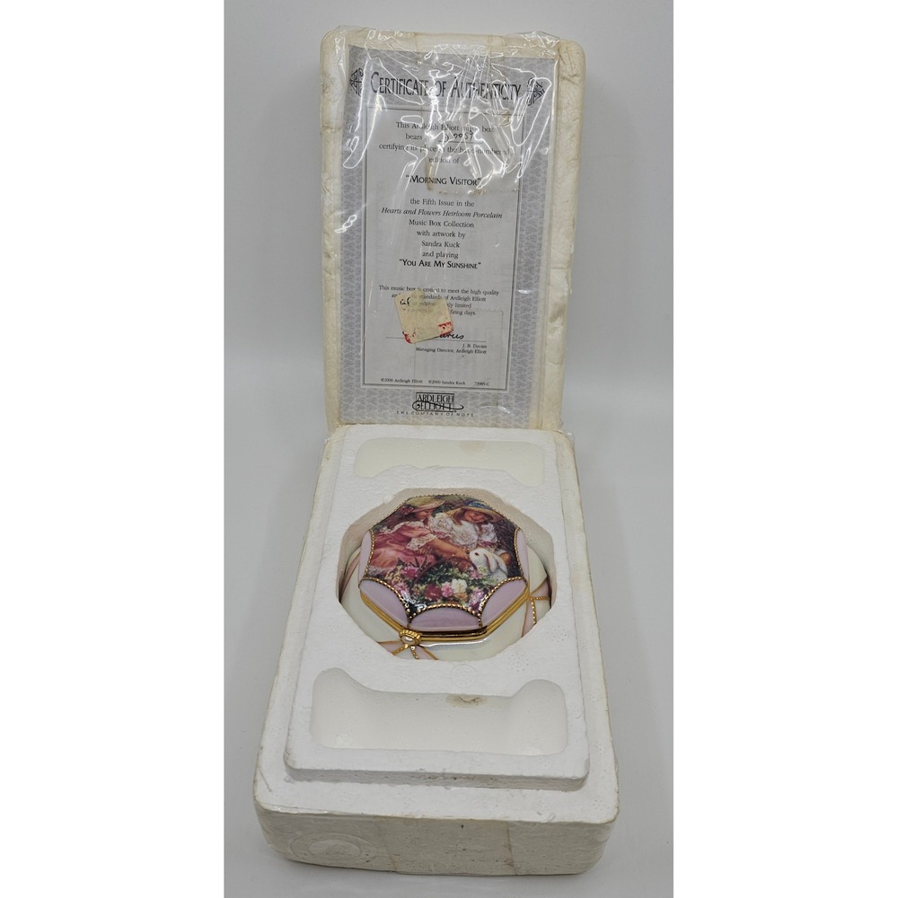 Ardleigh Elliott Sandra Kuck Morning Visitor Porcelain Music Box You Are My